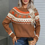 Women's Sweater Classic Nordic Pattern Relaxed Fit