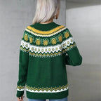 Women's Sweater Classic Nordic Pattern Relaxed Fit
