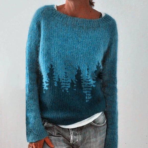 Women's Sweater Nordic Pattern Relaxed Fit & Cozy Warmth