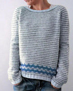 Women's Sweater Nordic Pattern Relaxed Fit & Cozy Warmth