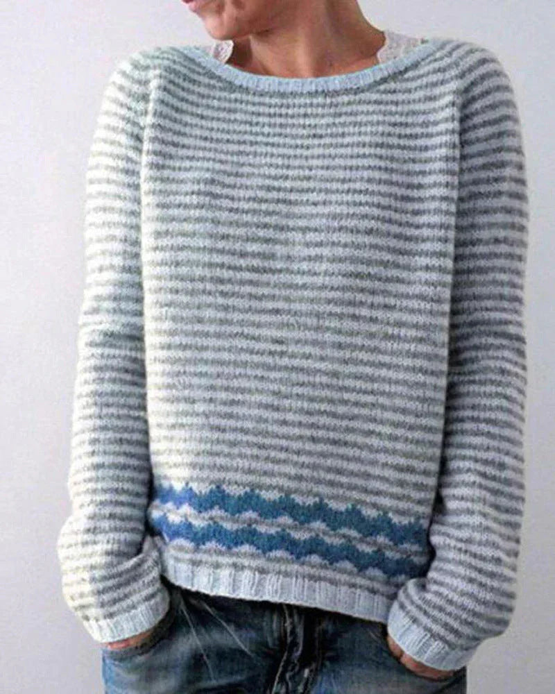 Women's Sweater Nordic Pattern Relaxed Fit & Cozy Warmth