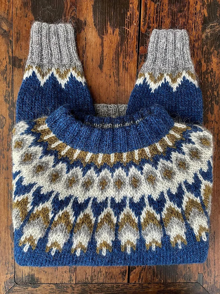 Women's Sweater Retro Knit Soft & Warm