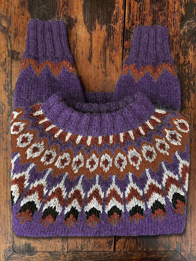 Women's Sweater Retro Knit Soft & Warm