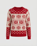 Women's Sweater Soft Knit Festive Snowflake