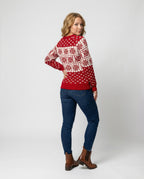 Women's Sweater Soft Knit Festive Snowflake