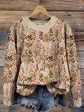 Women's Sweater Warm Embroidered Flattering Fit