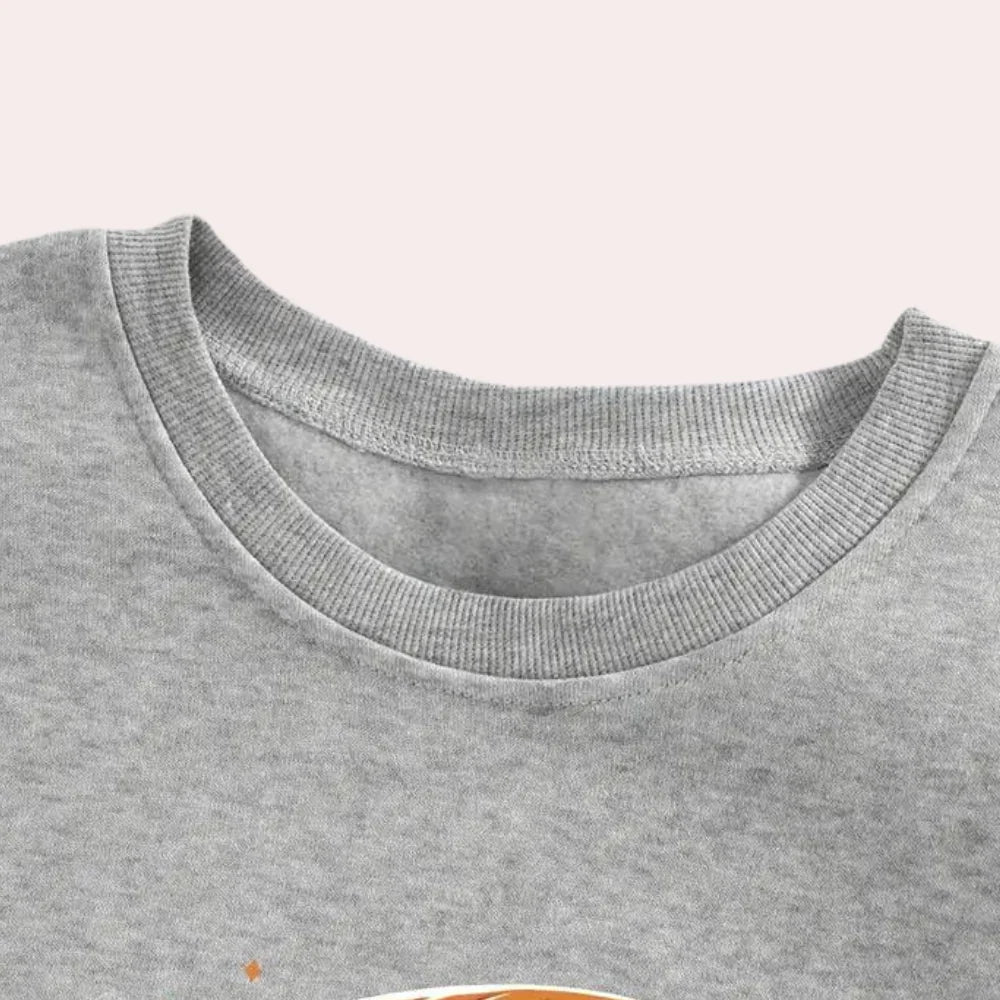 Women's Sweatshirt Halloween Print Comfort Fit Polyester Cotton