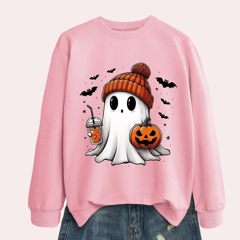 Women's Sweatshirt Halloween Print Comfort Fit Polyester Cotton