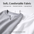 Women's Sweatshirt Lightweight Knit Notched V-Neck Ribbed Cuffs