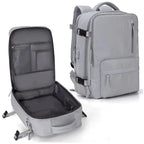 Women's Travel Backpack 35L Water-Repellent USB Charging Port Anti-Theft