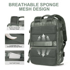 Women's Travel Backpack 35L Water-Repellent USB Charging Port Anti-Theft