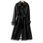 Women's Trench Coat Belted Tailored Water-Repellent