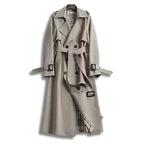 Women's Trench Coat Belted Tailored Water-Repellent