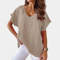 Women's V-Neck T-Shirt Soft Breathable Cotton