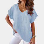 Women's V-Neck T-Shirt Soft Breathable Cotton
