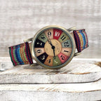 Women's Watch Braided PU Leather Strap Nickel-Free Adjustable Fit
