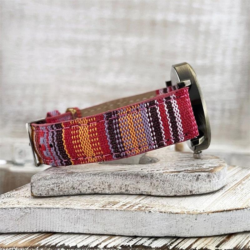 Women's Watch Braided PU Leather Strap Nickel-Free Adjustable Fit