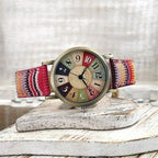 Women's Watch Braided PU Leather Strap Nickel-Free Adjustable Fit