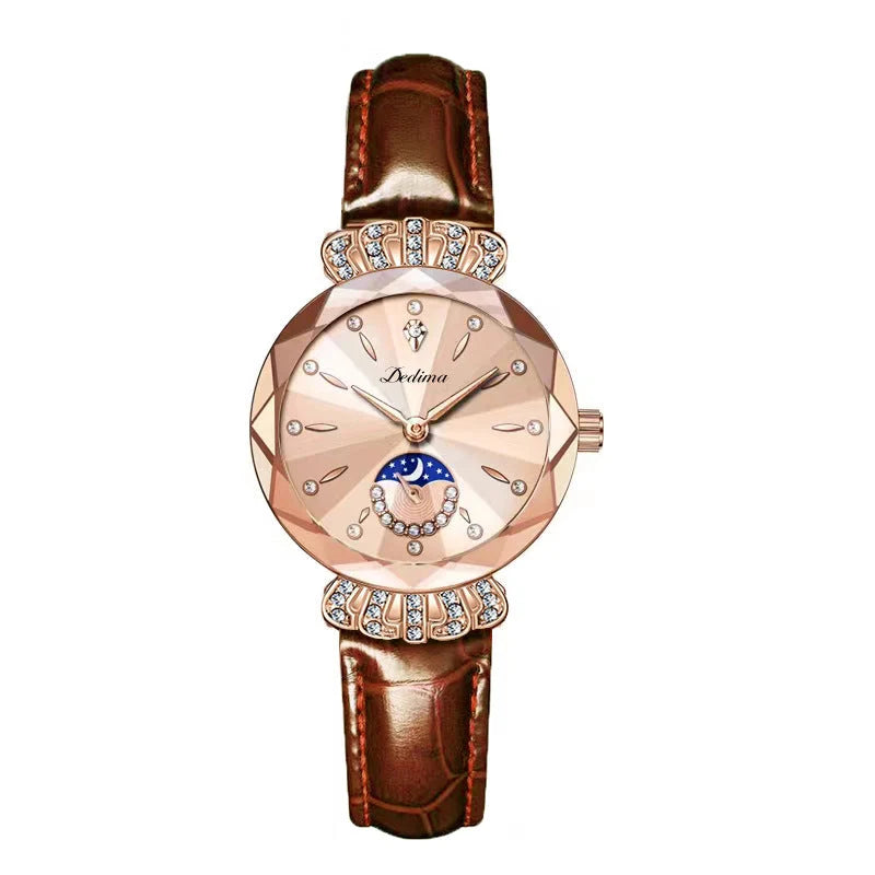Women's Watch Stainless Steel Celestial Dial Quartz Movement