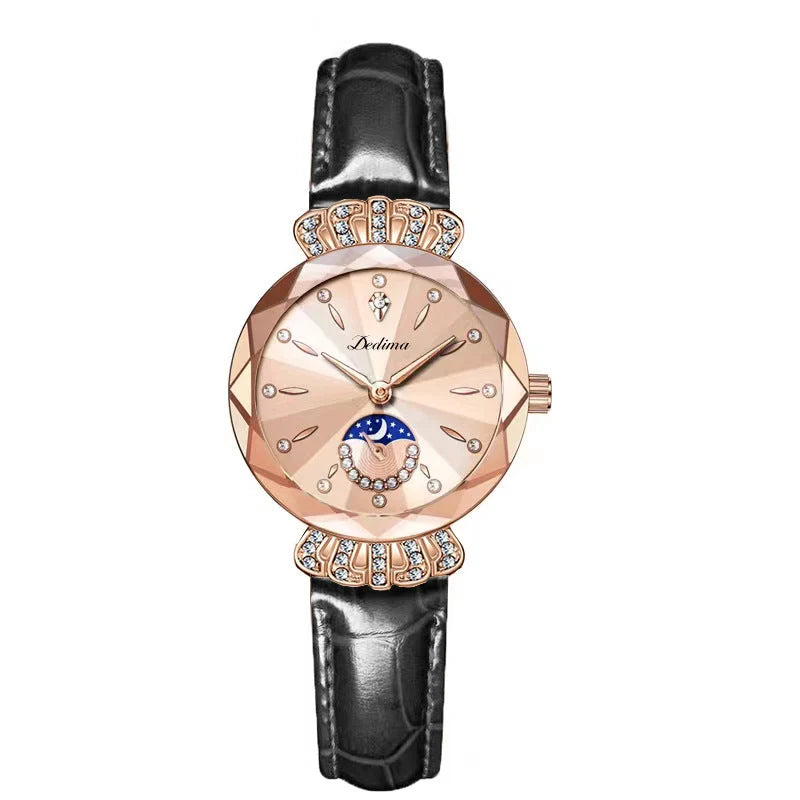 Women's Watch Stainless Steel Celestial Dial Quartz Movement