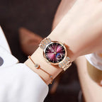 Women's Watch Stainless Steel Celestial Dial Quartz Movement