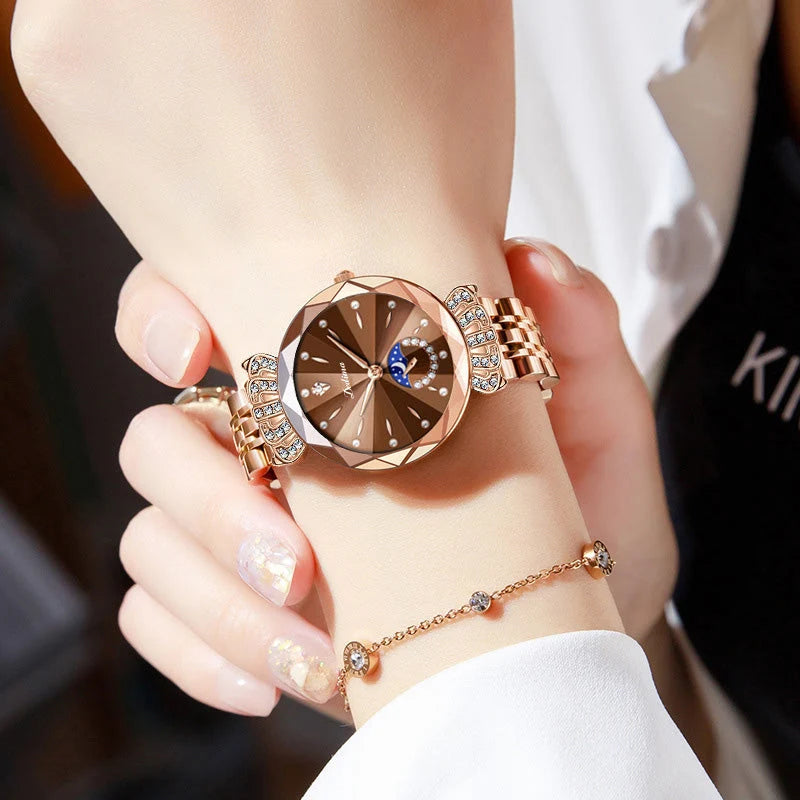 Women's Watch Stainless Steel Celestial Dial Quartz Movement