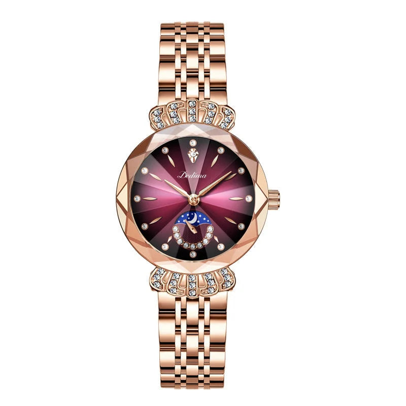 Women's Watch Stainless Steel Celestial Dial Quartz Movement