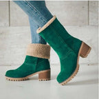 Women's Winter Boots Memory Foam Low Block Heel Slip-Resistant