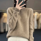 Women's Wool Sweater Australian Wool Slim Fit O-Neck