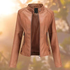 Womens Jacket Stand Collar Tailored Silhouette