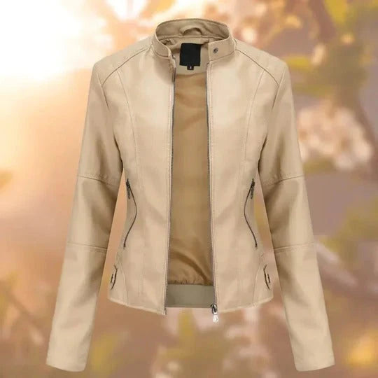 Womens Jacket Stand Collar Tailored Silhouette