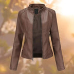 Womens Jacket Stand Collar Tailored Silhouette