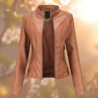 Womens Jacket Stand Collar Tailored Silhouette