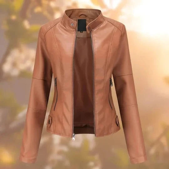 Womens Jacket Stand Collar Tailored Silhouette