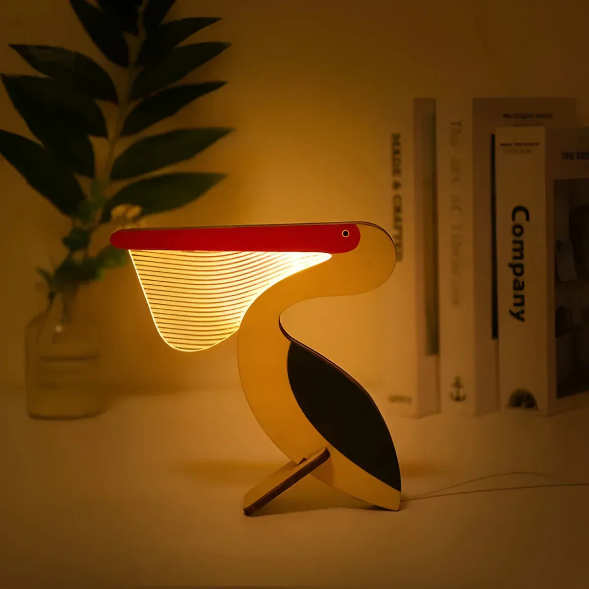 Wood & Acrylic USB-Powered Touch-Activated Kids Night Light