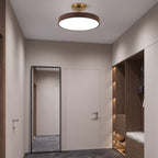 Wood Grain Dimmable LED Semi-Flush Ceiling Light (Adjustable Color Temp)
