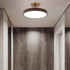 Wood Grain Dimmable LED Semi-Flush Ceiling Light (Adjustable Color Temp)