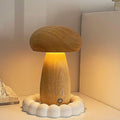 Wood-Grain USB-C Rechargeable LED Table Lamp