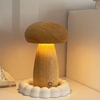 Wood-Grain USB-C Rechargeable LED Table Lamp