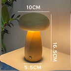 Wood-Grain USB-C Rechargeable LED Table Lamp