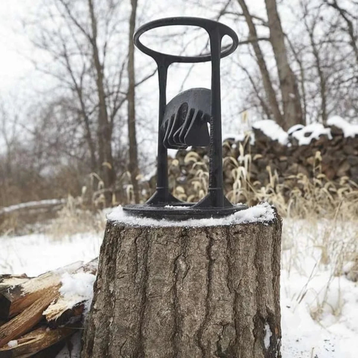 Wood Splitter Manual Cast Iron Safety Frame