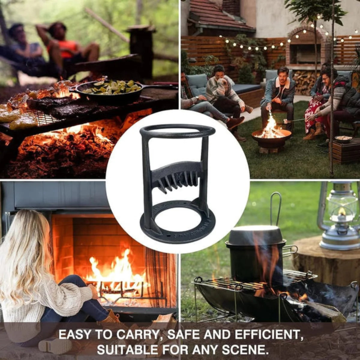 Wood Splitter Manual Cast Iron Safety Frame