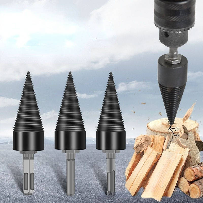 Wood Splitting Drill Bit Carbon Steel U-Shaped Thread Universal Fit