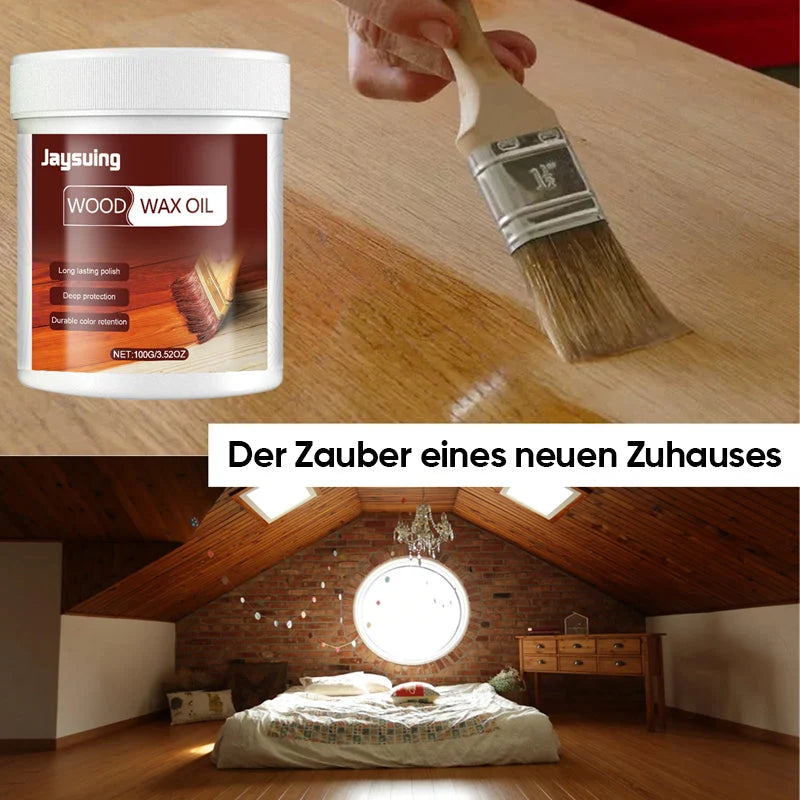 Wood Wax Natural Beeswax & Linseed Oil Water-Repellent