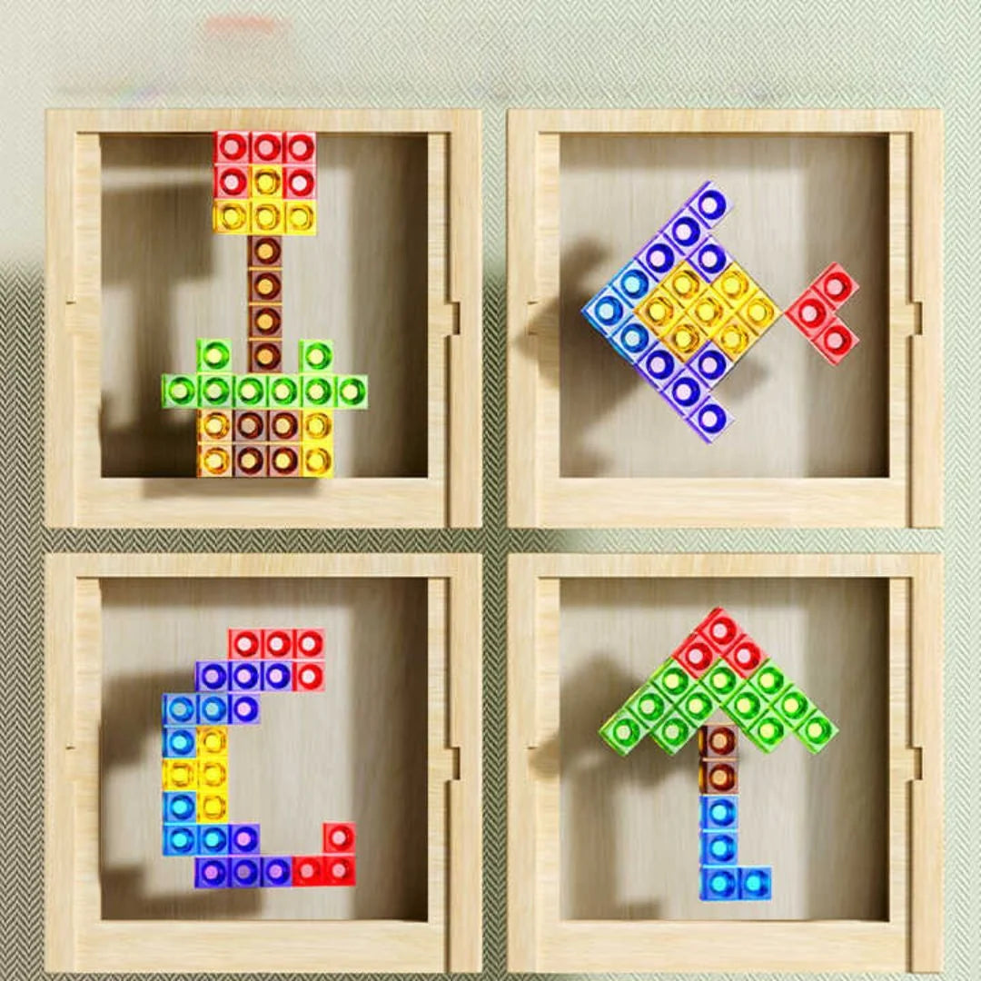 Wooden Block Puzzle Educational Sustainable Wood