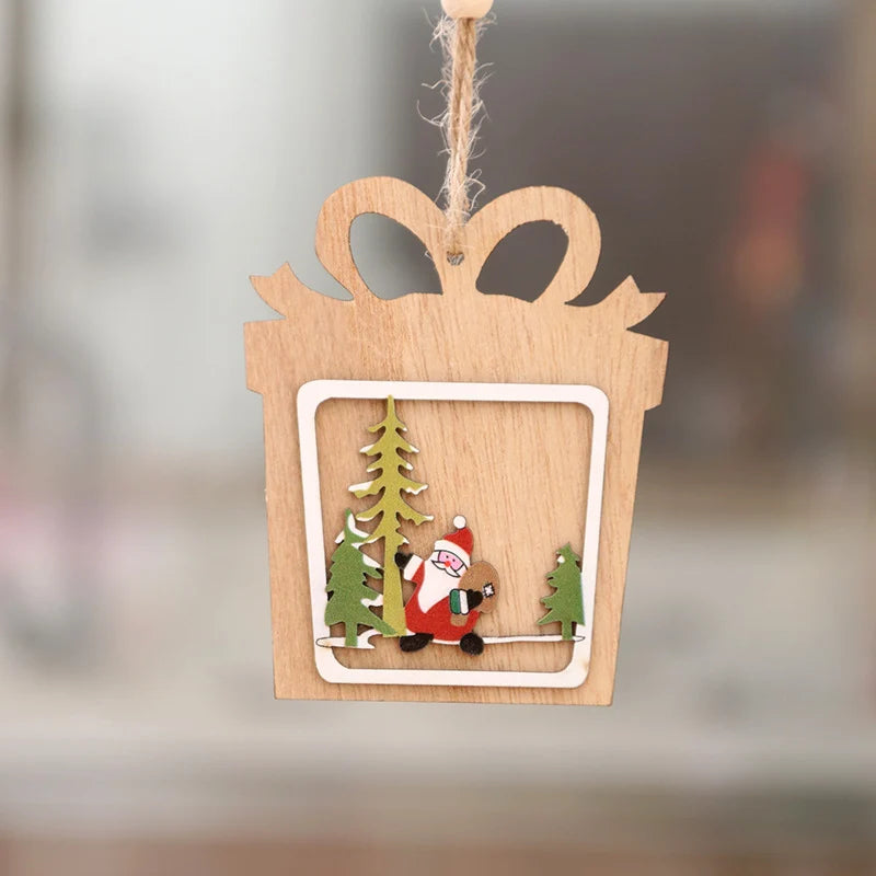 Wooden Christmas Ornament Laser Engraved 3D & Flat