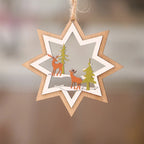 Wooden Christmas Ornament Laser Engraved 3D & Flat