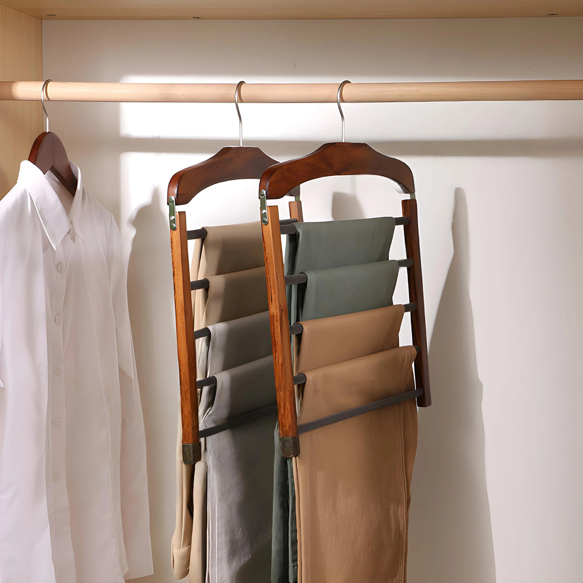 Wooden Clothes Hangers Solid Walnut Broad Shoulders