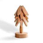 Wooden Coasters Tree-Shaped Holder Set of 3