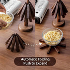 Wooden Coasters Tree-Shaped Holder Set of 3